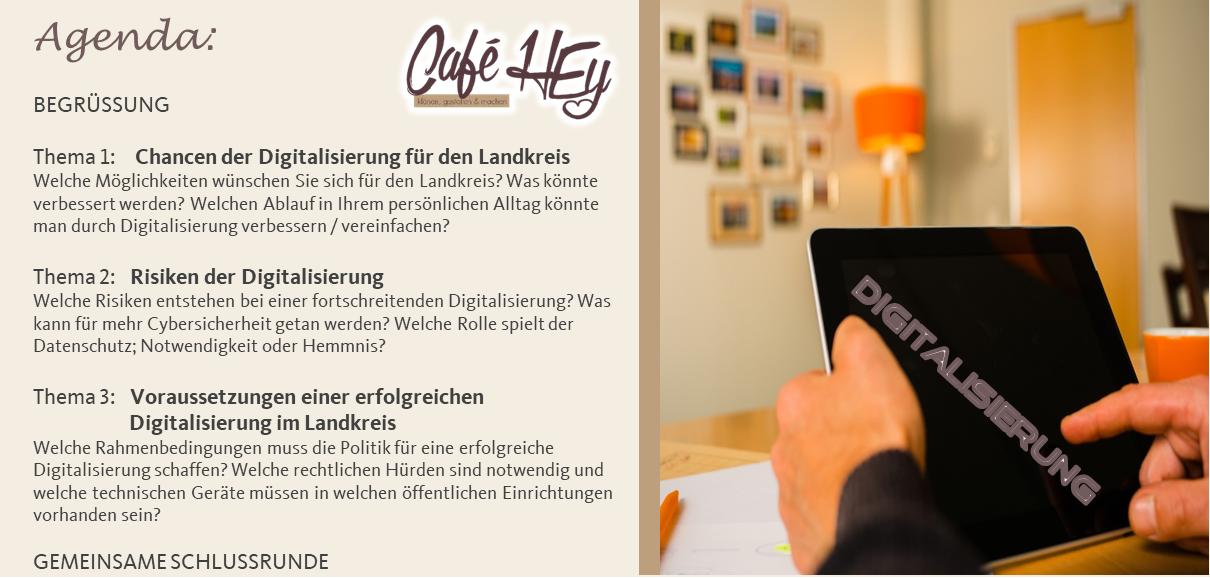 Agenda des Cafe HEy